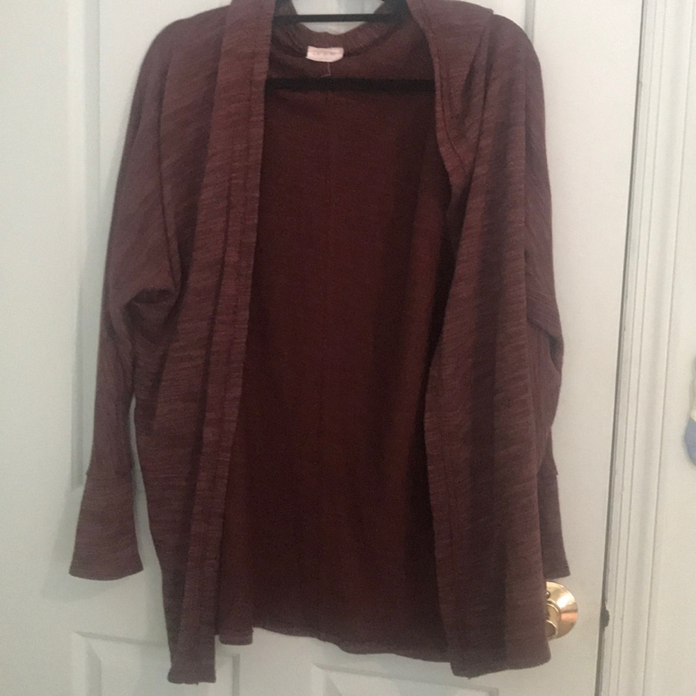 Maroon Open Cardigan